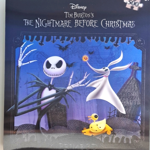 NEW Nightmare Before Christmas 500 PC Puzzle Disney Tim Burton Jack Zero - Picture 1 of 5